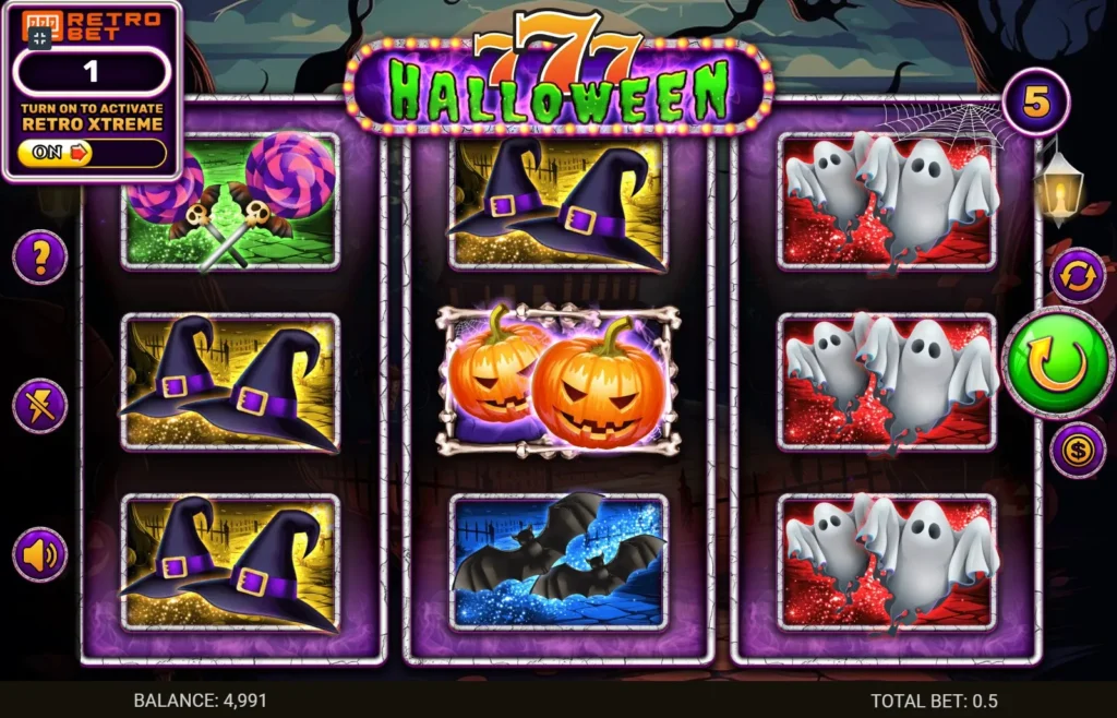 777 Halloween slot in LuckyStar Online Casino