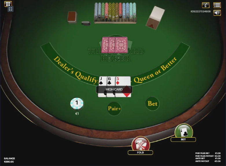 Three card poker in LuckyStar Casino